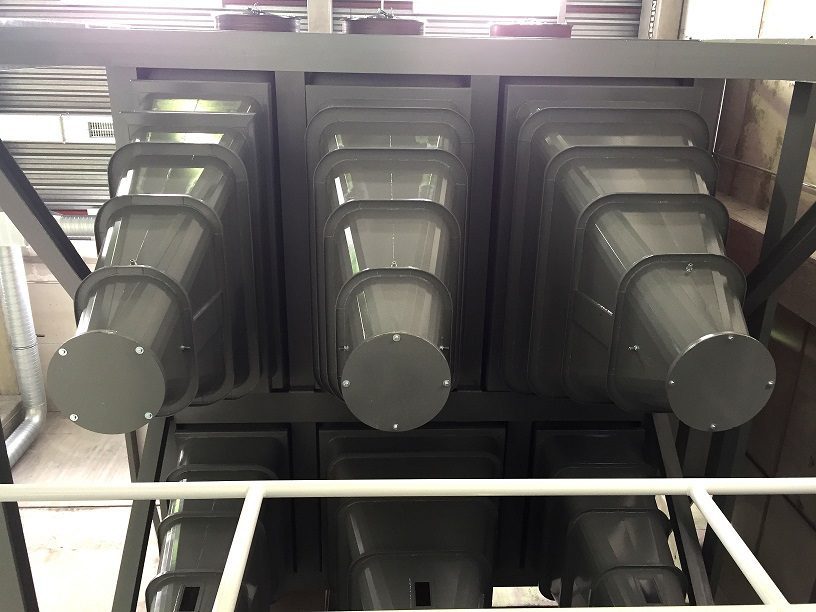 hoppers - square silos for ink powder