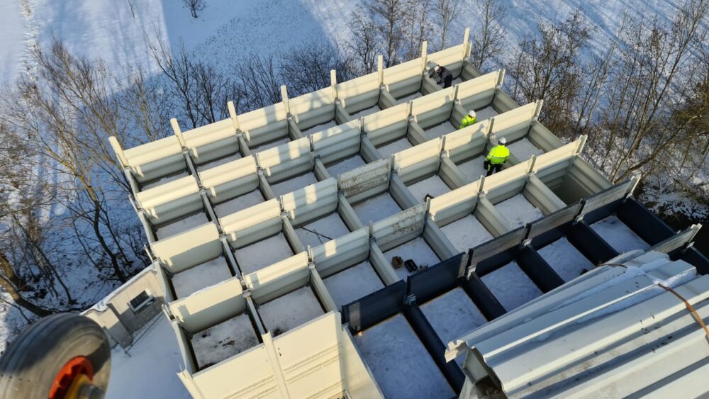 Top view silo block - Huemer Mühle